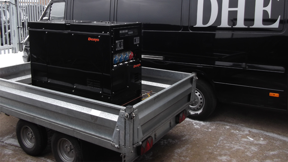 Merseyside Stage Hire 12.5KVA Super Silent Road Towable Diesel Generator